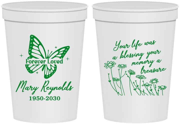 Personalized Memorial 16 oz Stadium Cups - Forever Loved | 310013