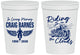 Personalized Memorial 16 oz Stadium Cups - Riding On The Clouds | 310017