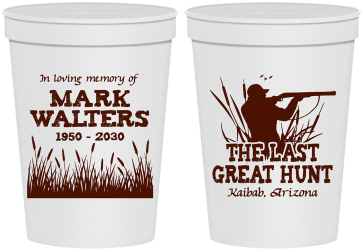 Personalized Memorial 16 oz Stadium Cups - The Last Great Hunt | 310020