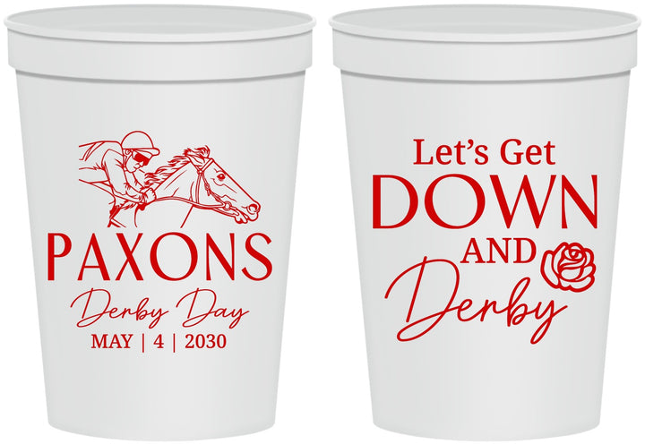 Personalized Derby Day 16 oz Stadium Cups - Lets Get Down And Derby | 320000