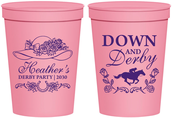 Personalized Derby Day 16 oz Stadium Cups - Down And Derby | 320001