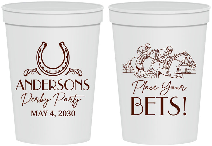 Personalized Derby Day 16 oz Stadium Cups - Place Your Bets | 320003