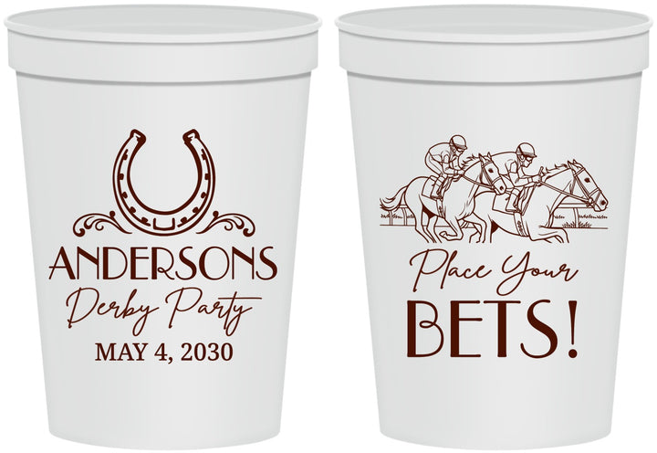 Personalized Derby Day 16 oz Stadium Cups - Place Your Bets | 320003