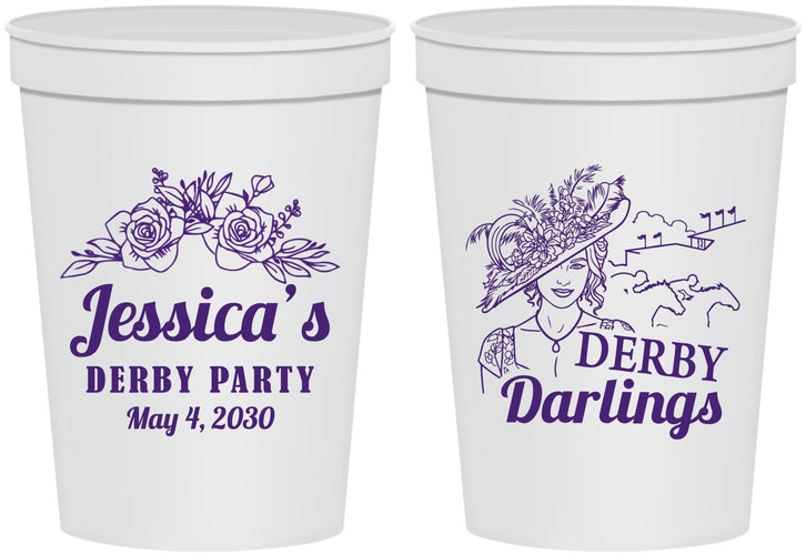 Personalized Derby Day 16 oz Stadium Cups - Derby Darlins | 320004