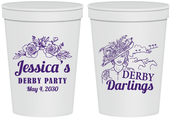 Personalized Derby Day 16 oz Stadium Cups - Derby Darlins | 320004