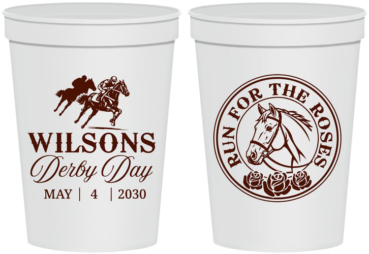 Personalized Derby Day 16 oz Stadium Cups - Run For The Horses | 320006