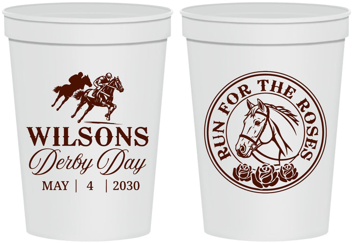 Personalized Derby Day 16 oz Stadium Cups - Run For The Horses | 320006