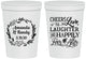 Personalized Wedding 16 oz Stadium Cups - Love Laughter Happily | 326
