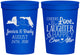 Personalized Wedding 16 oz Stadium Cups - Love Laughter Happily | 329