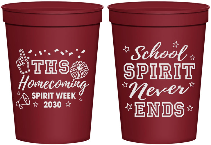 Personalized Homecoming 16 oz Stadium Cups - Spirit Week | 330011