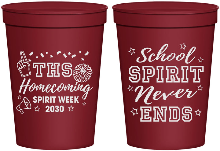 Personalized Homecoming 16 oz Stadium Cups - Spirit Week | 330011