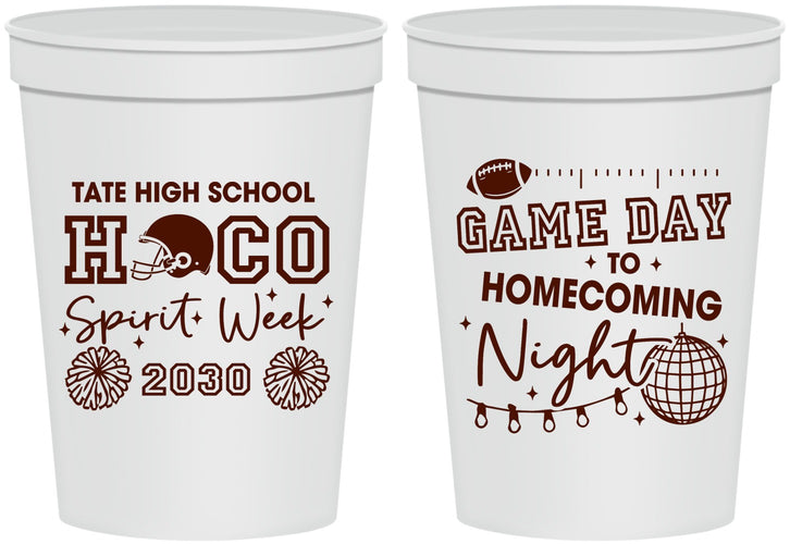 Personalized Homecoming 16 oz Stadium Cups - Spirit Week | 330013