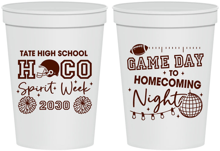 Personalized Homecoming 16 oz Stadium Cups - Spirit Week | 330013