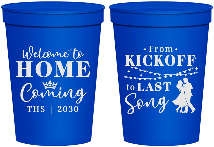 Personalized Homecoming 16 oz Stadium Cups - From Kickoff To Last Song | 330018