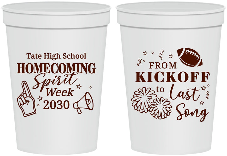 Personalized Homecoming 16 oz Stadium Cups - Spirit Week | 330019