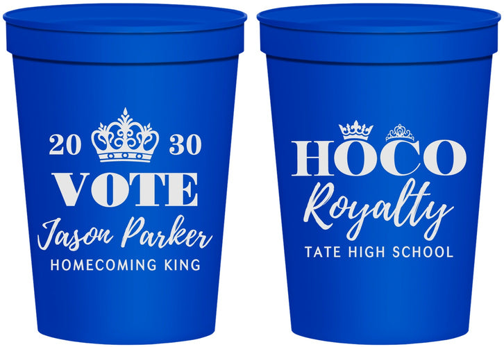 Personalized Homecoming 16 oz Stadium Cups - Hoco King Vote | 330021