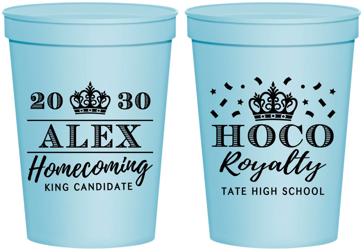 Personalized Homecoming 16 oz Stadium Cups - Hoco King Vote | 330025