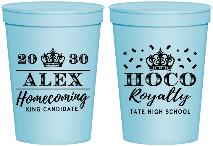 Personalized Homecoming 16 oz Stadium Cups - Hoco King Vote | 330025