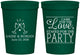 Personalized Wedding 16 oz Stadium Cups - Love Party | 331