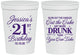 Personalized 21st Birthday 16 oz Stadium Cups - Candles Cake Drunk | 340010