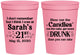Personalized 21st Birthday 16 oz Stadium Cups - Candles Cake Drunk | 340017