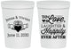 Personalized Wedding 16 oz Stadium Cups - Love Laughter Happily | 346