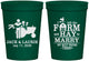 Personalized Wedding 16 oz Stadium Cups - Left The Farm Tractor | 347