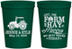 Personalized Wedding 16 oz Stadium Cups - Left The Farm Tractor | 351
