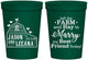 Personalized Wedding 16 oz Stadium Cups - Left The Farm Tractor | 352