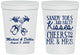 Personalized Wedding 16 oz Stadium Cups - Sandy Feet Salty Kisses | 357