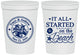 Personalized Wedding 16 oz Stadium Cups - Started On The Beach | 362