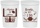 Personalized Wedding 16 oz Stadium Cups - Football | 394