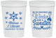 Personalized Wedding 16 oz Stadium Cups - Christmas Winter | 399