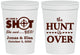 Personalized Wedding 16 oz Stadium Cups - The Hunt Is Over | 400