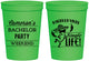 Personalized Bachelor Party 16 oz Stadium Cups - Hast La Vista Single Life | 40003