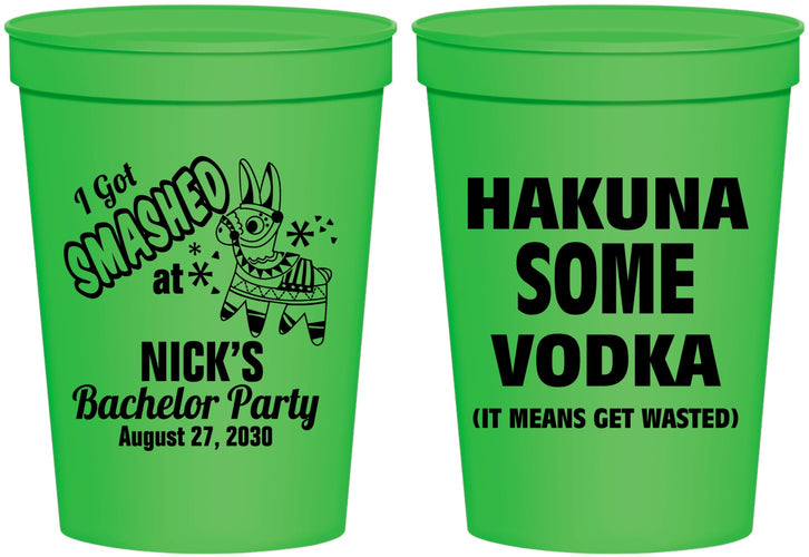 Personalized Bachelor Party 16 oz Stadium Cups - Fiesta Mexican | 40004