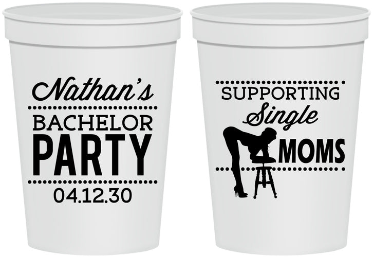 Personalized Bachelor Party 16 oz Stadium Cups - Strip Club | 40006