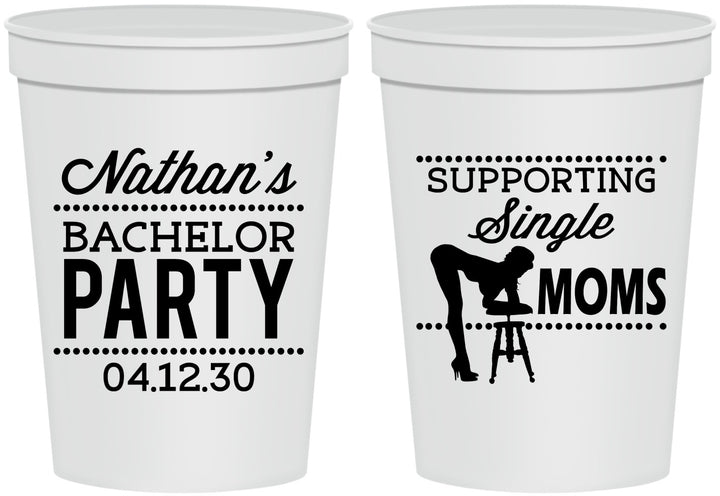 Personalized Bachelor Party 16 oz Stadium Cups - Strip Club | 40006