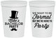 Personalized Bachelor Party 16 oz Stadium Cups - Formal | 40007