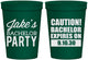 Personalized Bachelor Party 16 oz Stadium Cups - Caution Expires On | 40009