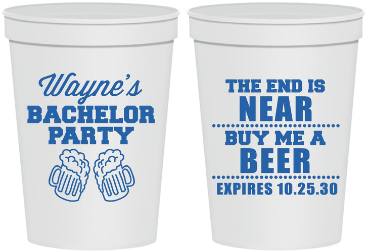 Personalized Bachelor Party 16 oz Stadium Cups - Beer | 40014