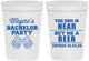 Personalized Bachelor Party 16 oz Stadium Cups - Beer | 40014