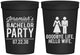 Personalized Bachelor Party 16 oz Stadium Cups - Goodbye Life Hello Wife | 40019