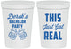 Personalized Bachelor Party 16 oz Stadium Cups - Just Got Real | 40024