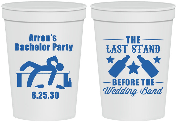 Personalized Bachelor Party 16 oz Stadium Cups - The Last Stand | 40035