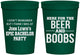 Personalized Bachelor Party 16 oz Stadium Cups - Beer And Boobs | 40039