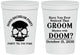 Personalized Bachelor Party 16 oz Stadium Cups - Groom Doom Skull | 40041