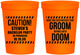 Personalized Bachelor Party 16 oz Stadium Cups - Groom Rhymes Doom | 40042