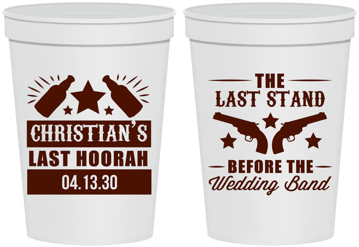 Personalized Bachelor Party 16 oz Stadium Cups - Last Stand | 40046