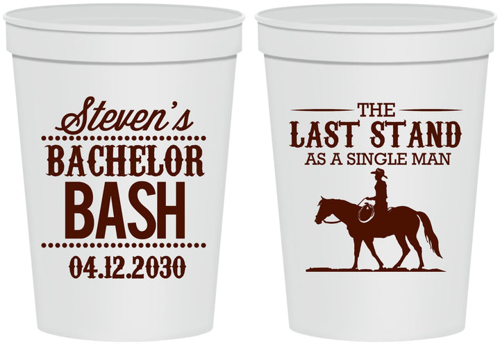 Personalized Bachelor Party 16 oz Stadium Cups - The Last Stand | 40050